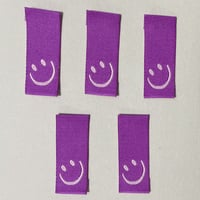 折り刺繍タグ　にこちゃん　コスモス　5枚