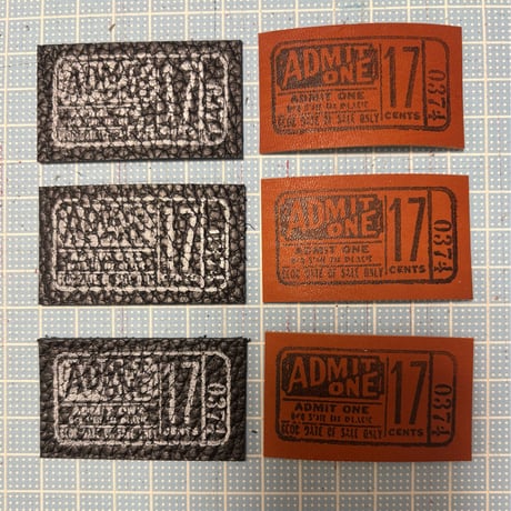 本革タグ admit one17 ミックスno.7