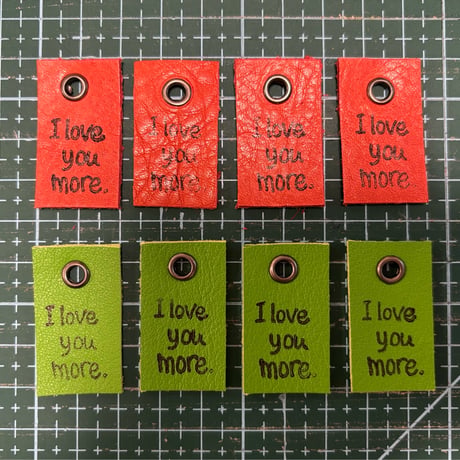 本革タグ I love more.タグセット④