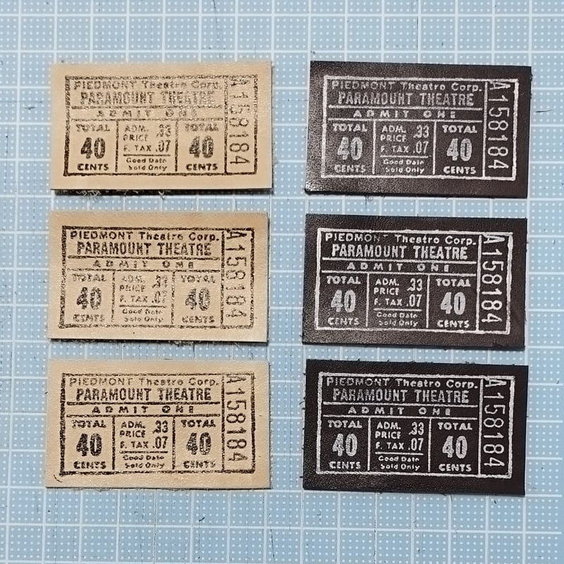 本革タグ ビンテージチケット風③ | タグ屋ヤスオ