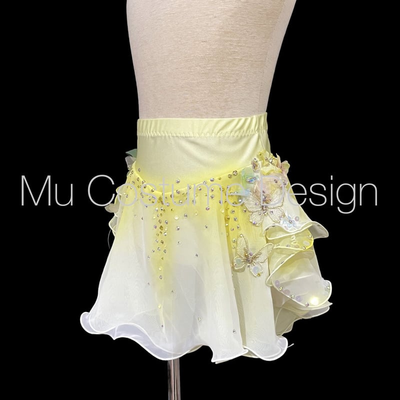 フィギュアスケート 練習用スカート 125-130cm 薄黄色 | Mu-Costume de 