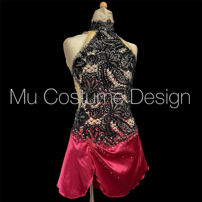 レンタル10】フィギュアスケート衣装 赤黒 145-150cm | Mu-Costume d