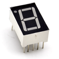 7セグメントLED表示器 (アノードコモン)(赤1文字)
