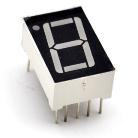 7セグメントLED表示器 (アノードコモン)(赤1文字)