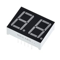 7セグメントLED表示器 (アノードコモン)(赤2文字)