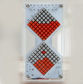 ロボット　砂時計 ロボ砂時計バッグチャーム(クリア×オレンジ) その他アクセサリー