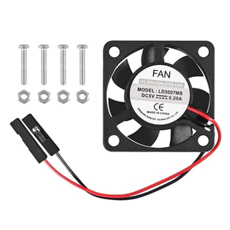 冷却ファン (DC3.3~5V)(透明/ブラック)