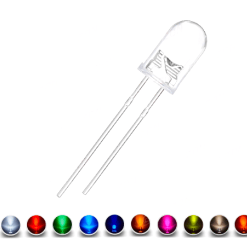 高輝度LED(5mm)(白,青,赤,緑,黄,黄緑,ピンク,暖白,UV) | 電子 高輝度LED(5mm)(白,青,赤,緑,黄,黄緑,ピンク,暖白,UV) | 電子