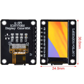 0.96インチTFT液晶ディスプレイモジュール(ST7735S)(黒モデル) | 電子