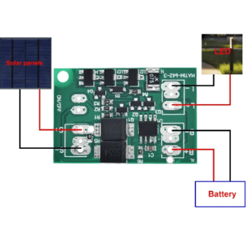 ソーラーパネルバッテリー充電モジュール (600MA) | 電子工作