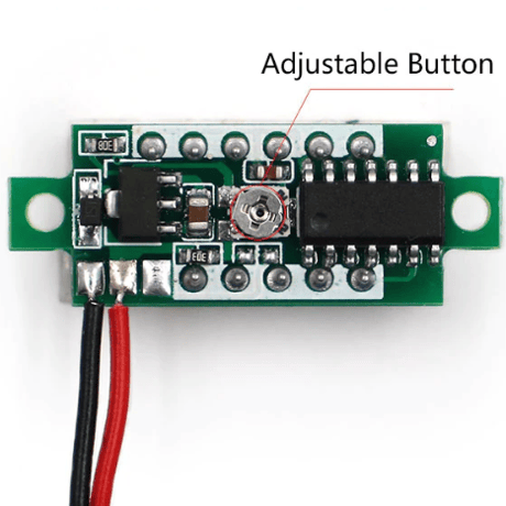 3線式LEDデジタル電圧計 (0V~100V) (0.28インチ)