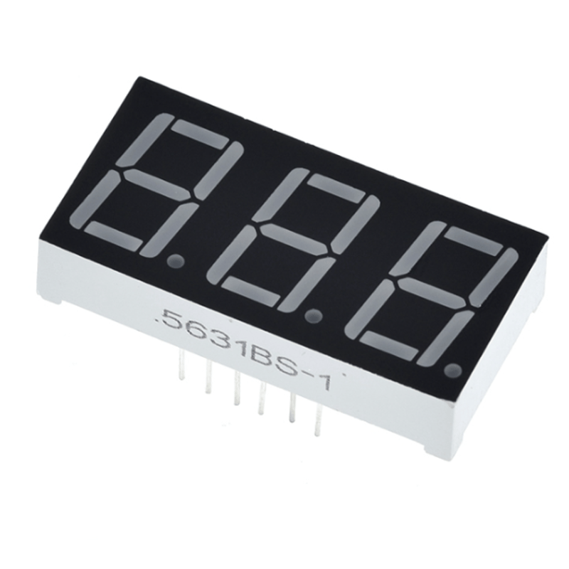 ♡E☆♡ 7セグメントLED表示器 (アノードコモン)(赤3文字) | 電子工作ステーション