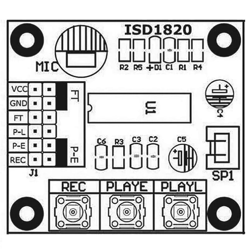 音声録音/再生モジュール (ISD1820) | 電子工作ステーション 音声録音/再生モジュール (ISD1820) | 電子工作ステーション