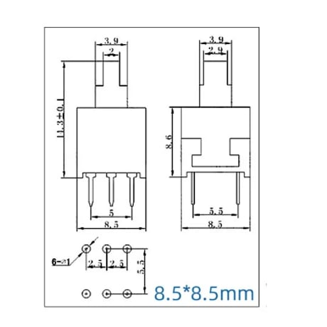 セルフロックスイッチ (8.5mm×8.5mm)