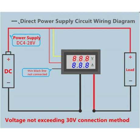 デジタル電圧/電流計ディスプレイ(0V~100V)
