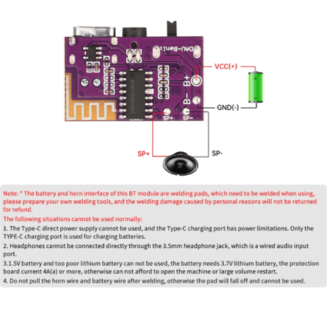 Bluetoothオーディオ受信充電モジュール