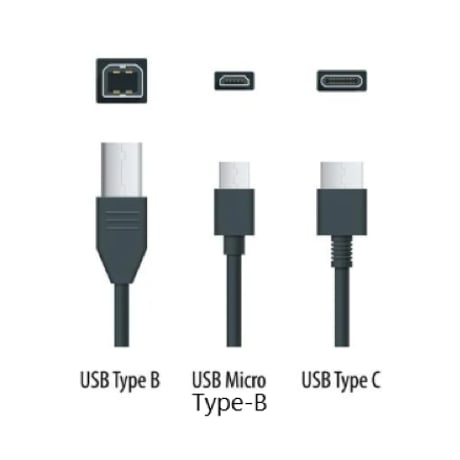 通信USBケーブル(USB Type-B/Micro USB Type-B/Type-C)(約30cm)