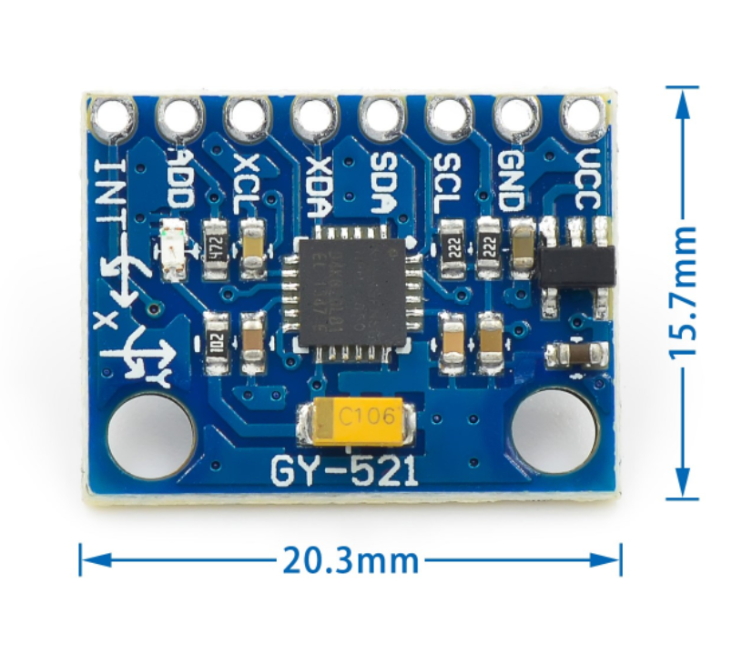3軸アナログジャイロセンサー(GY-521) | 電子工作ステーション