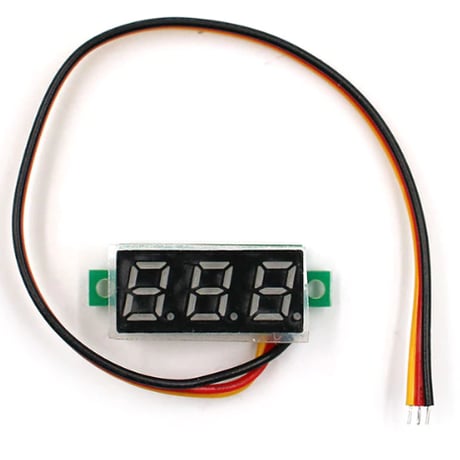 3線式LEDデジタル電圧計 (0V~100V) (0.28インチ)
