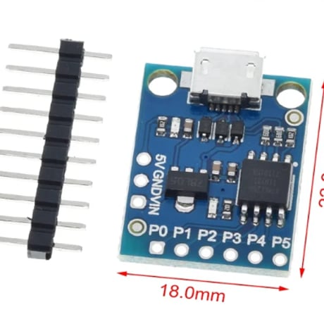 Attiny85 USB開発ボード (Type-B/Type-C)
