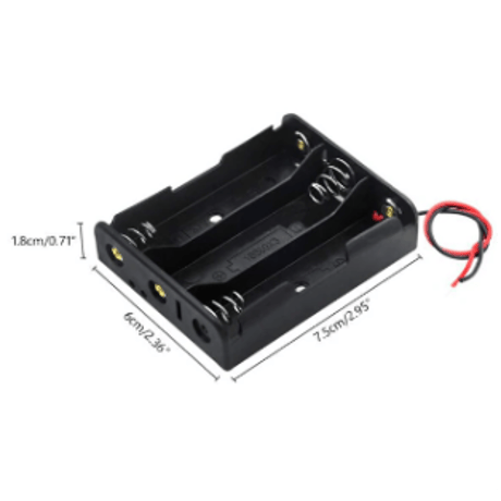 18650バッテリー用電池ボックス (リード線付)