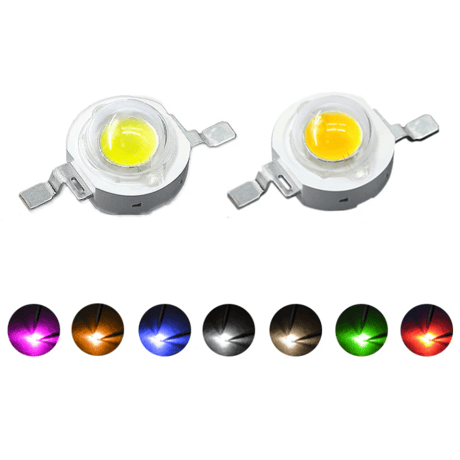 ハイパワーLED (1W/3W) (白/赤/緑/青/黄)