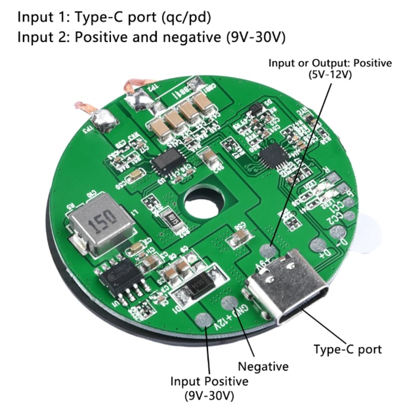 ワイヤレスモジュール ワイヤレス充電モジュール (20W)(Type-C) | 電子工作ステーション