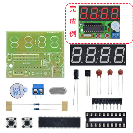 4ビットデジタル電子時計キット