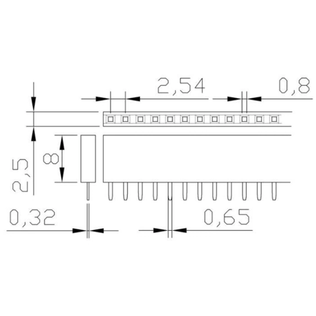 ピンソケット(1列)