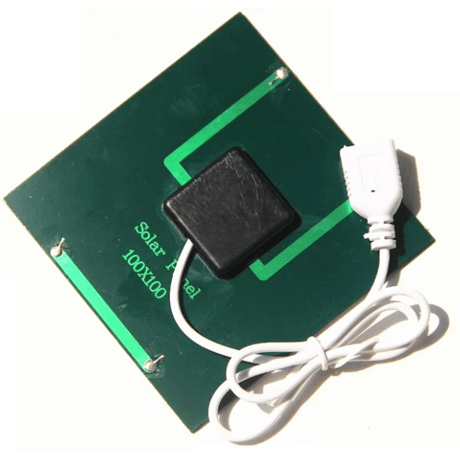 USB付きソーラーパネル (5V/5W)(100mm×100mm)