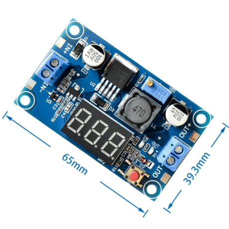 降圧コンバータモジュール電圧表示モデル (LM2596)