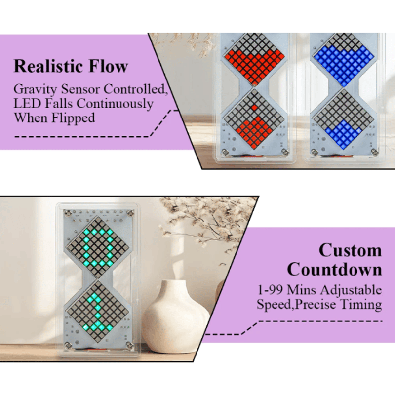 電子砂時計キット(重力感知タイマー) | 電子工作ステーション