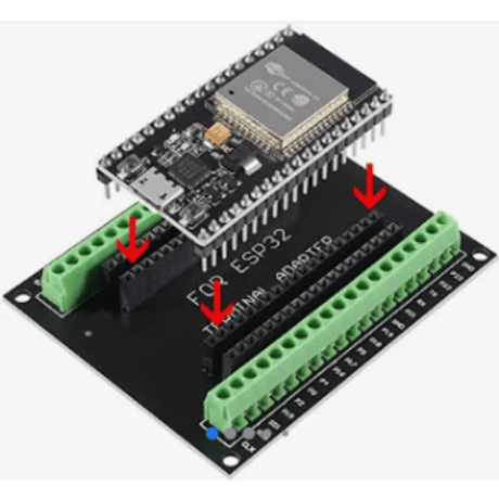 ターミナルアダプタ拡張ボード (ESP32S開発ボード用) (38Pin)