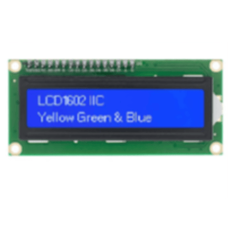 LCDディスプレイ (LCD1602A)(シリアルインタフェースボードモジュール付き)(青モデル/黄緑色モデル)
