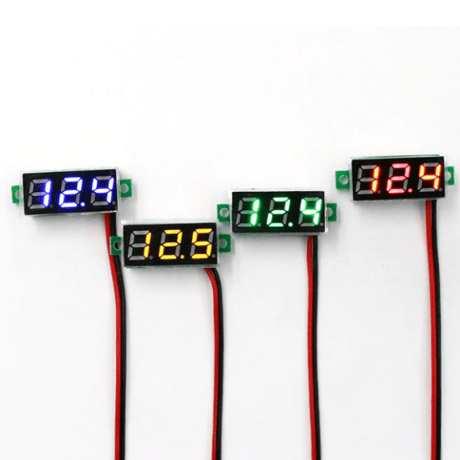 3線式LEDデジタル電圧計 (0V~100V) (0.28インチ)