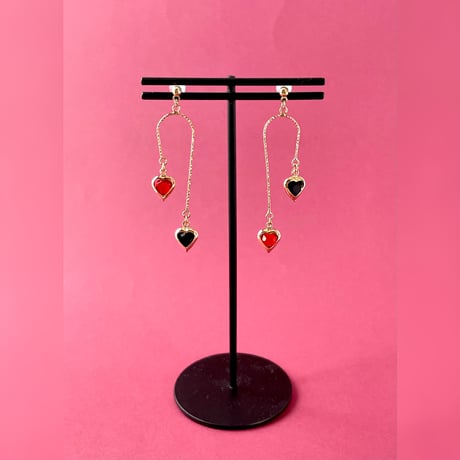 迷える乙女♥ガラスのハートピアス/イヤリング[金具交換０円*ﾟ]