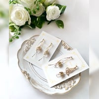 ゴールド×クリアのピアス/イヤリング[金具変更0円*ﾟ]