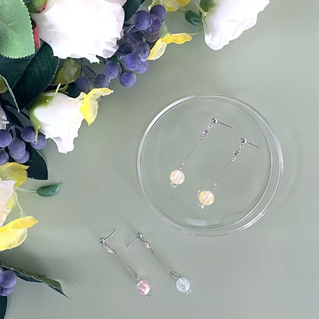 [単品]【全4色】春色キャンディービーズ «ピアス/イヤリング»変更０円*ﾟ