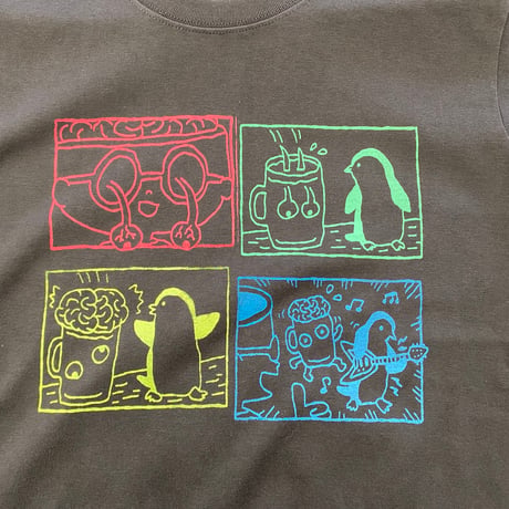 ピエーポ！Tシャツ Sサイズ 黒／ 村岡マサヒロ展「4コマの家」