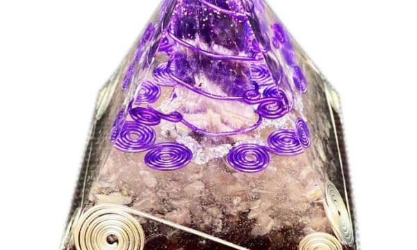 癒しのオルゴナイト❤️アマゾナイト ＋インカローズのハート型♡ 癒しのオルゴナイト❤️ディープローズクォーツ＋アメジスト＋インカ