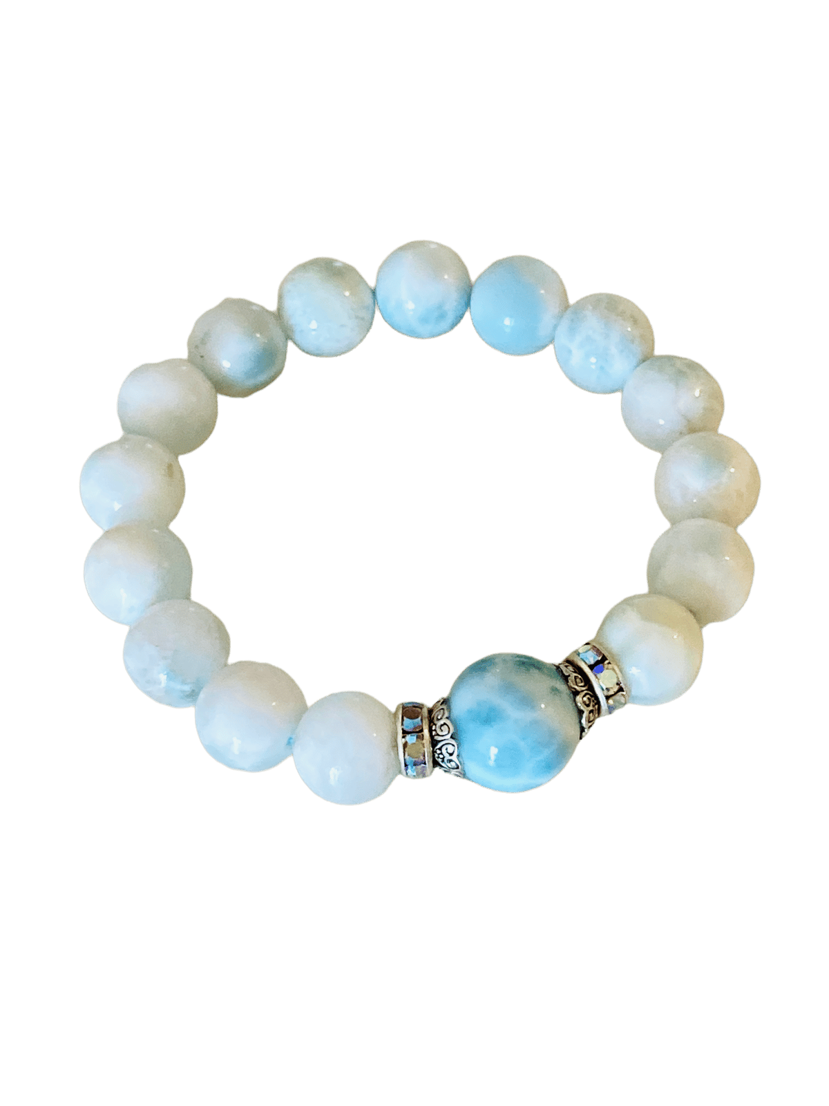 天然石 　パワーストーン8m ブレスレット　アイスラリマー　　セドナ 直輸入 天然石 パワーストーン8m ブレスレットアイスラリマーセドナ 直輸入