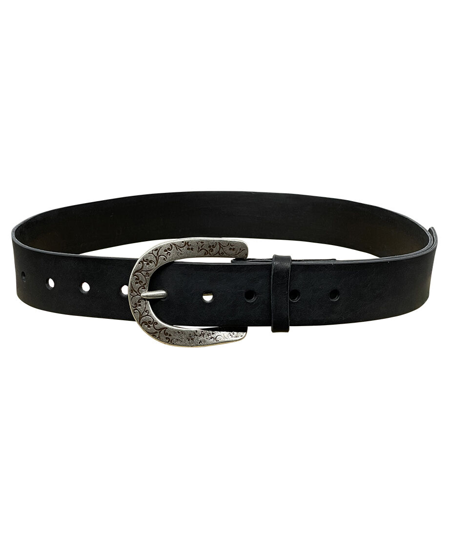 送料無料】ビンテージバックルブラックベルト/Vintage buckle