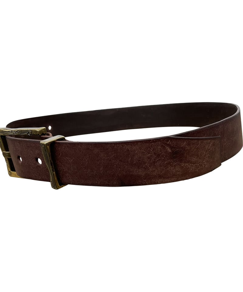 送料無料】ゴールドスクエアバックルベルト/Gold square buckle Belt/