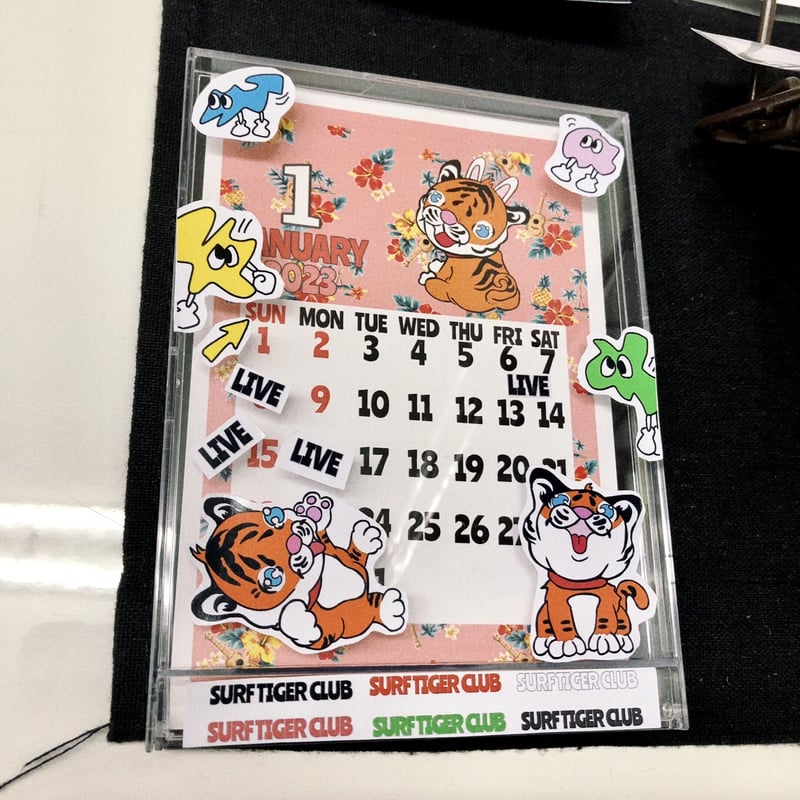 ご自身でデコレーション♪】卓上カレンダーケース＆ステッカー | SURF