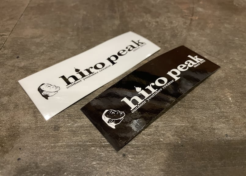 hiropeak 高品質 耐水ステッカー (黒白2枚セット） | hiropeak
