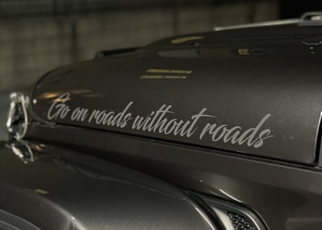 ＪＬ・ＪＫラングラー　hiropeakオリジナル　サイドデカール(左右セット）Go on roads without roards