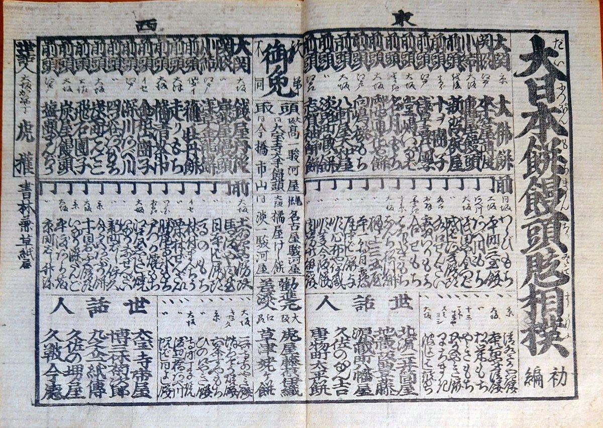 7004 戯作集 浪花みやげ 3編ノ4 江戸版番付 古書 7004 戯作集 浪花みやげ 3編ノ4 江戸版番付 古書