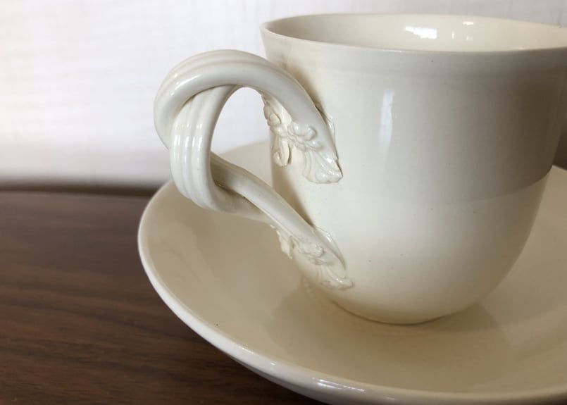 S様専用】リーズ窯クリームウェア 繊細なデザインのカップ【A-E】 | 15  