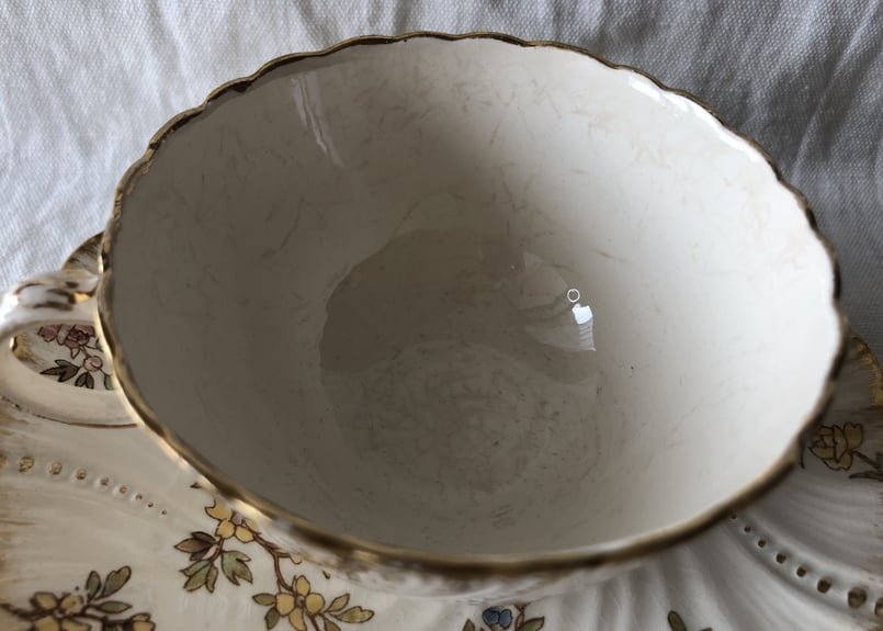 サルグミンヌ ルイ15世 ピッチャー U&C時代 割れあり 金継ぎ用 サルグミンヌ ルイ15世 ミルクピッチャー U&C時代 割れあり 金