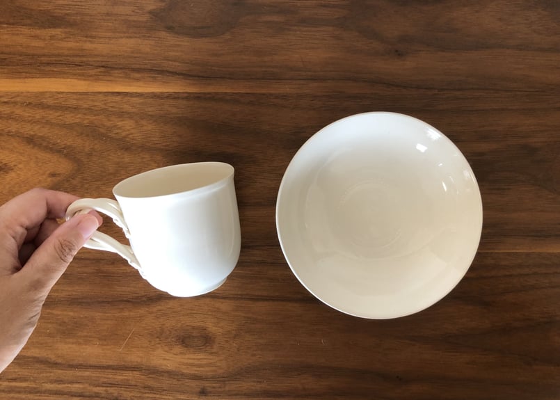 S様専用】リーズ窯クリームウェア 繊細なデザインのカップ【A-E】 | 15  